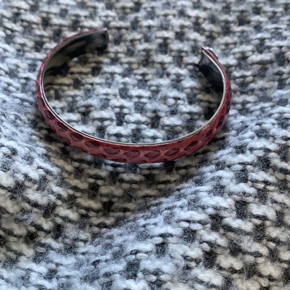 Vintage Gucci Peruzzi Snake Skin Cuff Bracelet - Picture 2 of 8